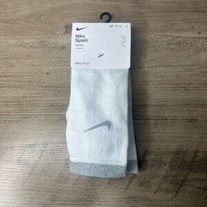NWT Nike Dri-Fit Spark Unisex Cushioned Crew Running Socks Size Large (White)